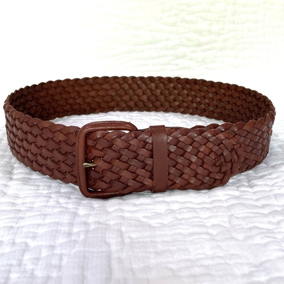 J. CREW Leather Woven Belt